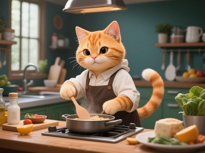 ai创意短视频全攻略一：0基础也能上手的AI制作大橘猫做饭视频