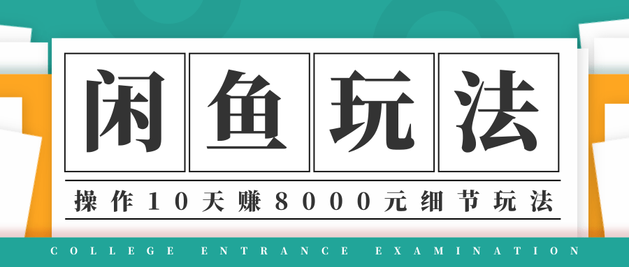 龟课·闲鱼项目玩法实战班第12期，操作10天左右利润有8000元细节玩法-沐风资源库