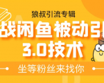 狼叔实战闲鱼被动引流3.0技术，无限上架玩法，免费送被动引流，高阶玩法实战总结-沐风资源库