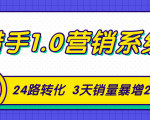 猎手1.0营销系统，从0到1，营销实战课，24路转化秘诀3天销量暴增20倍-沐风资源库