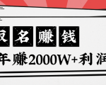 王通：不要小瞧任何一个小领域，取名技能也能快速赚钱，年赚2000W+利润-沐风资源库