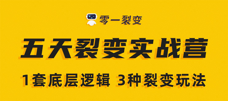 《5天裂变实战训练营》1套底层逻辑+3种裂变玩法，2020下半年微信裂变玩法-沐风资源库