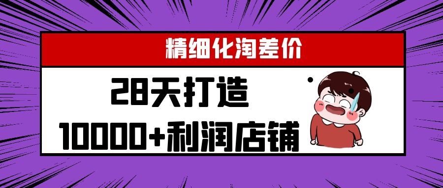 Yl精细化淘差价28天打造10000+利润店铺，精细化选品项目（附软件）-沐风资源库