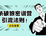 杀破狼密训营：B站霸屏引流的原理及方式+搭建赚钱的内容法则-沐风资源库