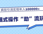 团队内部课程，流氓式操作“劫”流玩法,疯狂引流实现年入100000+-沐风资源库