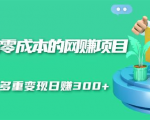 无门槛零成本的网赚项目，整合微信群多重变现日赚300+-沐风资源库