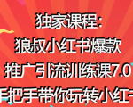 狼叔小红书爆款推广引流训练课7.0,手把手带你玩转小红书-沐风资源库