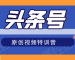 头条号原创视频特训营：一对一带你玩转短视频，新号10天日收益破252元-沐风资源库