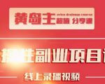 黄岛主实操性小红书副业项目,教你快速起号并出号,万粉单价1000左右-沐风资源库