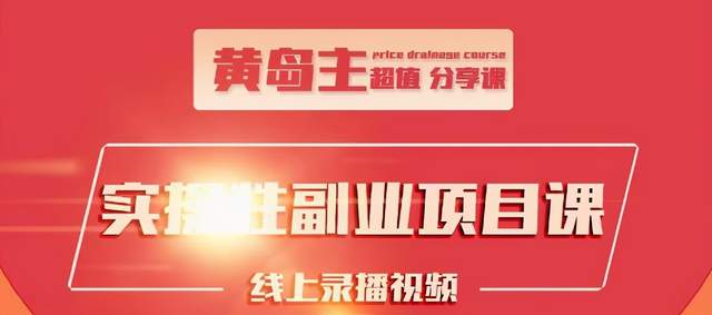 黄岛主实操性小红书副业项目,教你快速起号并出号,万粉单价1000左右-沐风资源库