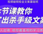 张根视频破局吸金文案班：节节课教你写出杀手级文案(附67页文案训练手册)-沐风资源库