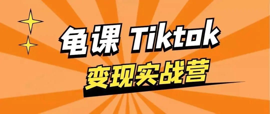 龟课·TikTok变现实战训练营线上第1期，多种变现模式，轻松赚美刀-沐风资源库