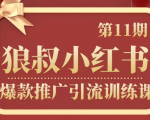 狼叔小红书爆款推广引流训练课第11期，手把手带你玩转小红书-沐风资源库