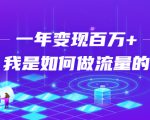 不会引流？强子：一年变现百万+，我是如何做流量的？-沐风资源库