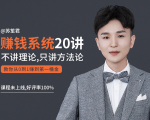 苏笙君的赚钱系统20课 教你从0到1赚到你的第一桶金（不讲理论，只讲方法论）-沐风资源库