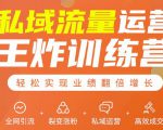 私域流量运营王炸训练营：全网引流+裂变涨粉+私域运营+高效成交-沐风资源库
