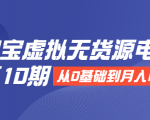 淘宝虚拟无货源电商第10期：从0基础到月入N万，全程实操，可批量操作-沐风资源库