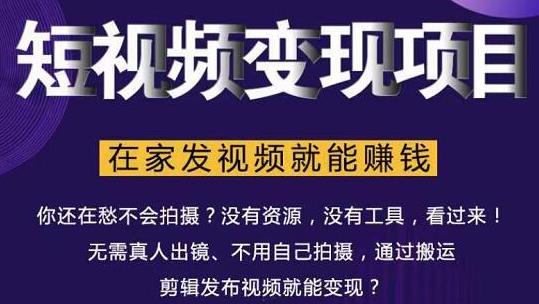 在家也能操作的短视频赚钱项目，无需真人，不用拍摄，纯搬运月入2到5万-沐风资源库