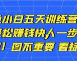 卓让闲鱼小白五天训练营，每天一小时，轻松赚钱快人一步-沐风资源库