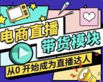 大鹏·电商直播带货课，系统学习直播带货各环节技巧和套路-沐风资源库
