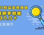 得物冷门收益实操项目,0基础新手就能单号日入几十,可批量操作-沐风资源库