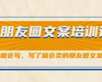 朋友圈文案培训课，听了就会写，写了就会卖的朋友圈文案课-沐风资源库