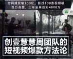 创壹慧慧周短视频爆款方法论，让你快速入门、少走弯路、节省试错成本-沐风资源库