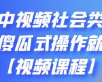 抖音中视频社会类玩法，傻瓜式操作就能赚钱【视频课程】-沐风资源库