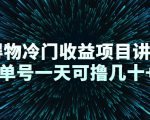 得物冷门收益项目讲解，单号一天可撸几十+-沐风资源库