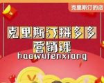 克里斯汀拼多多运营课，适合小白初涉平台，低成本入门-沐风资源库