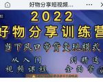萌飞好物·2022抖音好物分享训练营，当下风口带货变现模式，从入门到精通-沐风资源库