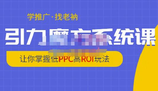 老衲·引力魔方系统课，让你掌握低PPC高ROI玩法，价值299元-沐风资源库