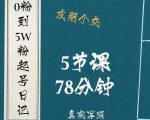 0粉到5万粉起号日记，​大志参谋起号经历及变现逻辑-沐风资源库