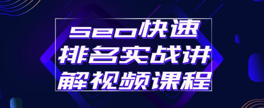seo快速排名实战讲解视频课程，揭秘seo快排原理-沐风资源库