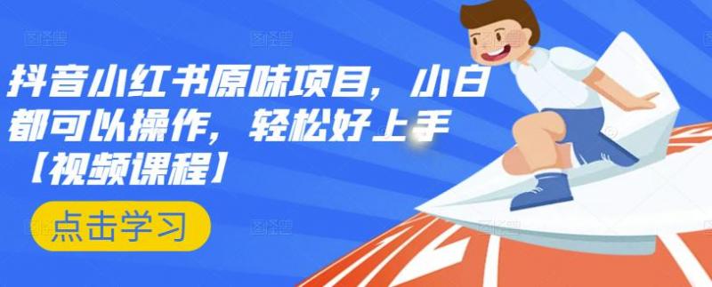 抖音小红书原味项目，小白都可以操作，轻松好上手【视频课程】-沐风资源库