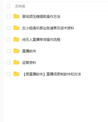 左小姐-直播带货俱乐部十三行、无人直播，全套教程附：工具、文档、话术资料-沐风资源库