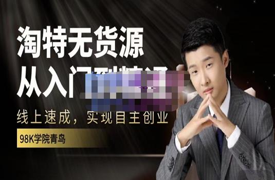 98k学院的淘特无货源线上速成课，从入门到精通，让你最小投入，最高回报-沐风资源库