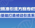 制定精准引流方案专栏6.0，0基础打造被动引流系统-沐风资源库