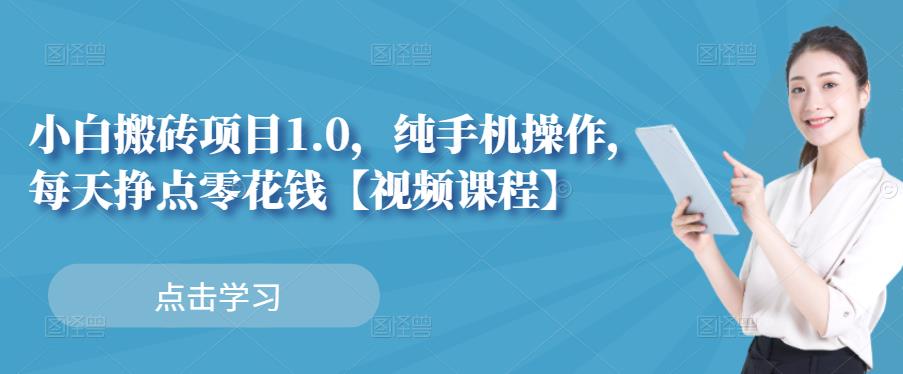 小白搬砖项目1.0，纯手机操作，每天兼职挣点零花钱-沐风资源库