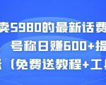 外面卖5980的最新话费代充项目，号称日赚600+提现秒到账（免费送教程+工具）-沐风资源库