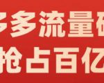 阿杰·拼多多流量破局:如何打黑标，爆款的思路，拼多多流量框架，快速抢占百亿流量-沐风资源库