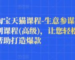 樊剑淘宝天猫课程-生意参谋数据分析系列课程(高级)，让您轻松运营店铺，帮助打造爆款-沐风资源库