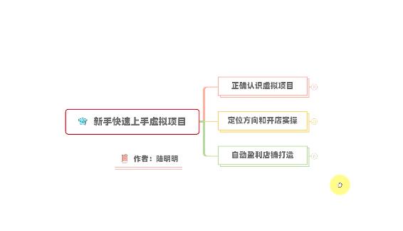 新手如何操作虚拟项目?从0打造月入上万店铺技术【视频课程】-沐风资源库