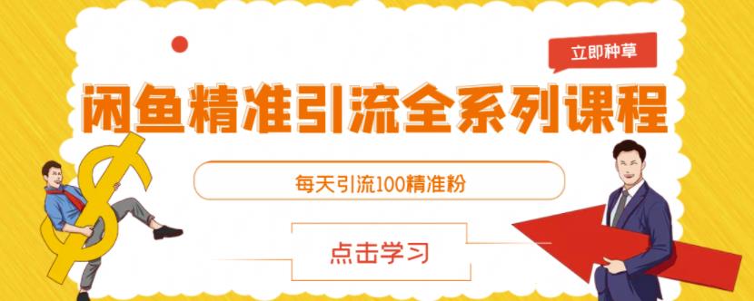 闲鱼精准引流全系列课程，每天引流100精准粉【视频课程】-沐风资源库