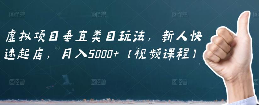 虚拟项目垂直类目玩法，新人快速起店，月入5000+【视频课程】-沐风资源库