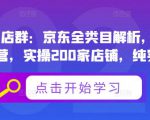 贝千电商店群：京东全类目解析，京东店群专业运营，实操200家店铺，纯实战经验-沐风资源库