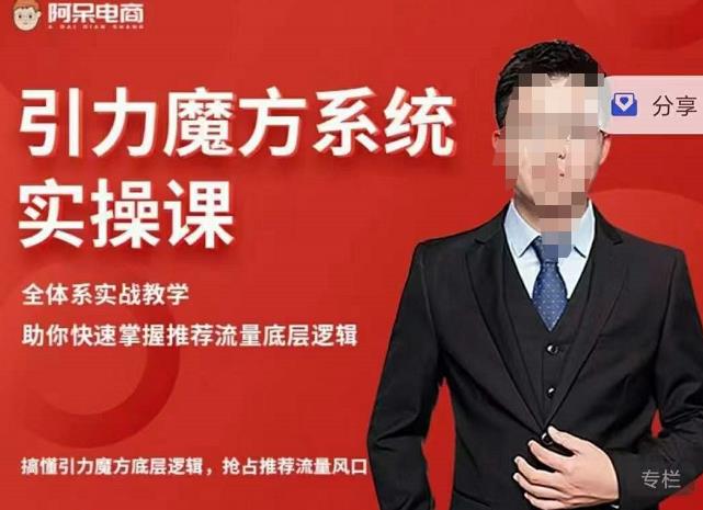阿呆-引力魔方系统实操课，全体系实战教学，助你快速掌握推荐流量底层逻辑-沐风资源库