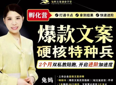 兔妈·爆款文案硬核特种兵孵化营，实现了每个月2000-30000+的副业增收-沐风资源库