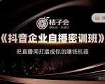 桔子会《抖音企业自播密训班》，把直播间打造成你的赚钱机器-沐风资源库