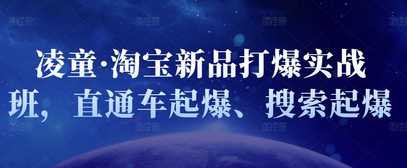 凌童·淘宝新品打爆实战班，直通车起爆、搜索起爆-沐风资源库